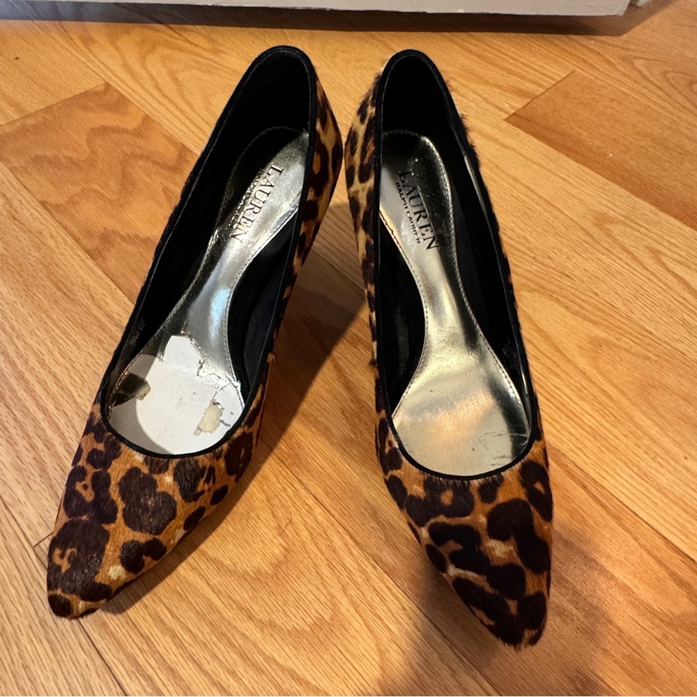 Lauren Ralph Lauren Leopard Print Pumps, Sz 9